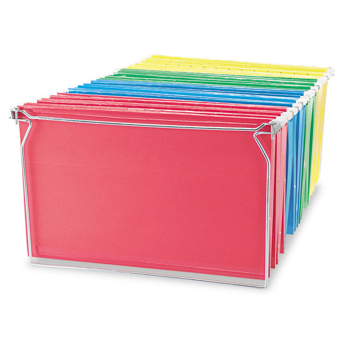 Screw-Together Hanging Folder Frame, Legal Size, 23" to 26.77" Long, Silver, 6/Box