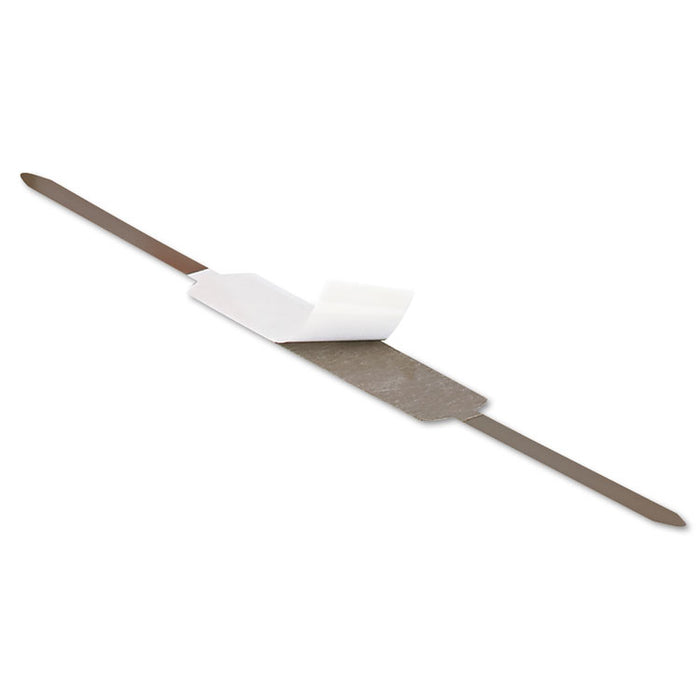 Self-Adhesive Paper Fasteners, 2" Capacity, 2.75" Center to Center, Silver, 100/Box