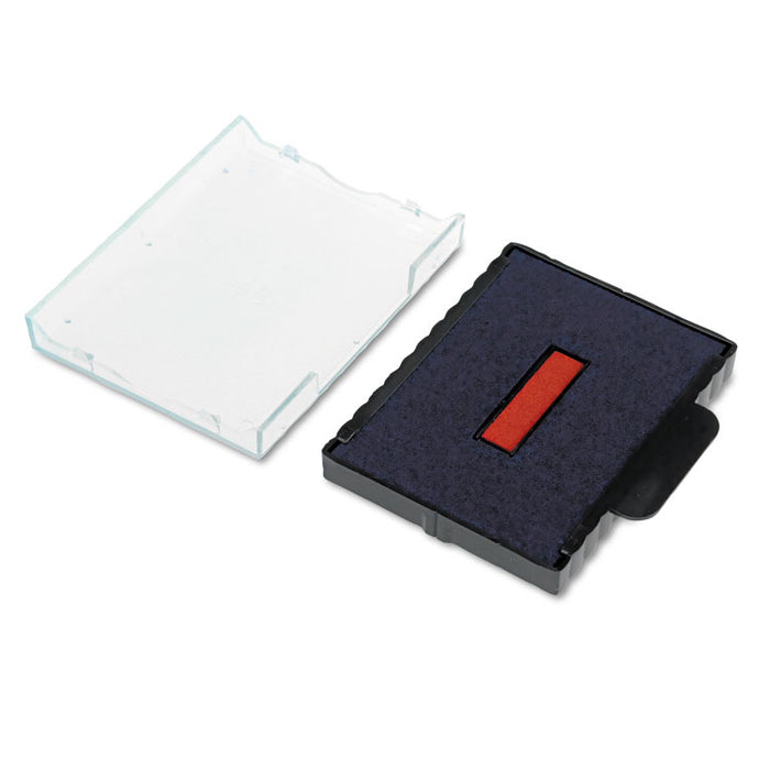 Trodat T4727 Dater Replacement Pad, 1 5/8 x 2 1/2, Blue/Red