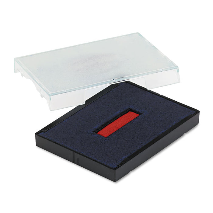 Trodat T4727 Dater Replacement Pad, 1 5/8 x 2 1/2, Blue/Red