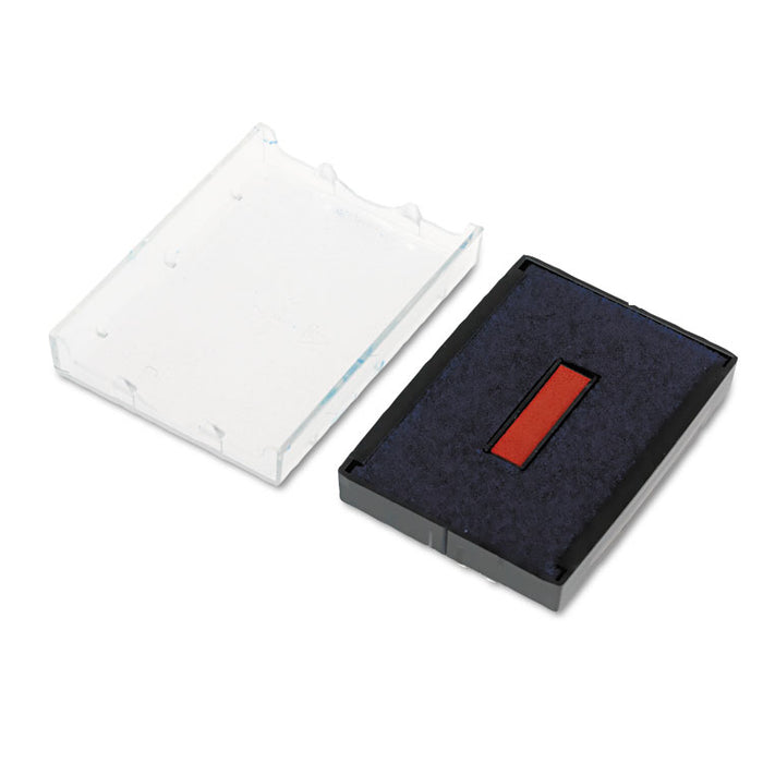 T5470 Dater Replacement Ink Pad, 1 5/8 x 2 1/2, Blue/Red