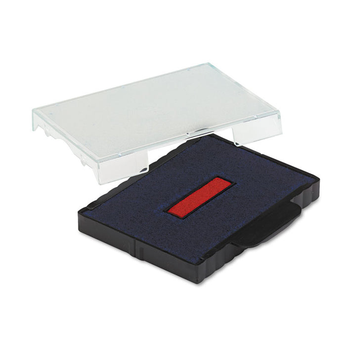 T5470 Dater Replacement Ink Pad, 1 5/8 x 2 1/2, Blue/Red