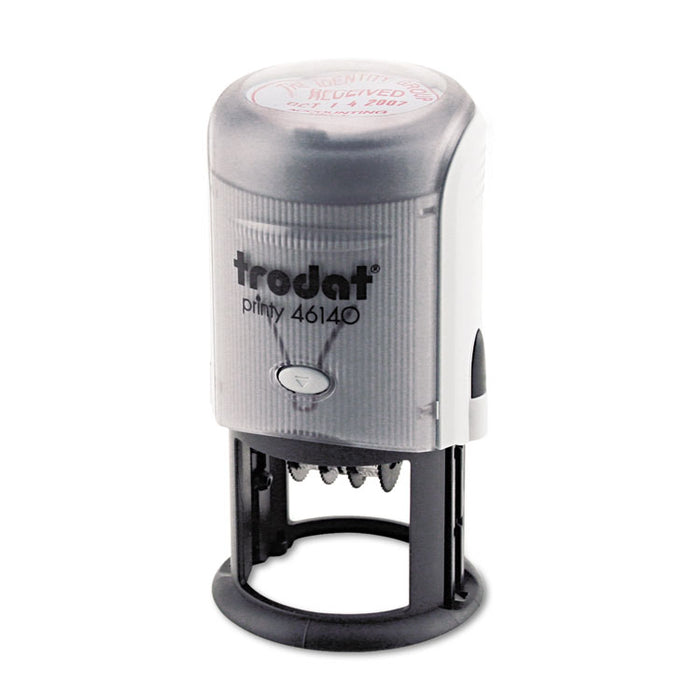 Custom Dater, Self-Inking, 1 3/4 Inch Diameter, Black/Blue/Red